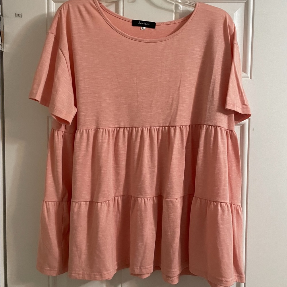 Light Pink Peplum Top!
